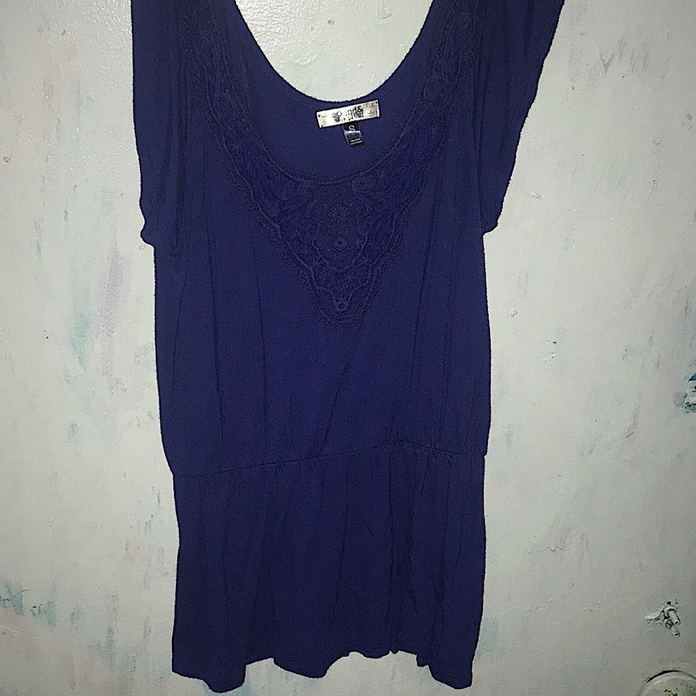 Sounds matter blue tank Size s
